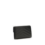Saint Laurent Black Lamb Ovis Aries Wallet