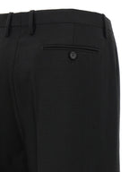 Fendi Black Mohair Dress Pants