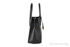 Michael Kors Mercer Medium Leather Messenger Crossbody Handbag (Black Solid)