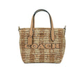 COACH Coach Mini City Gingham Straw Tote Crossbody Bag