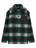 Balenciaga Bicolor Wool Full-Length Jacket