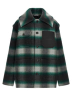 Balenciaga Bicolor Wool Full-Length Jacket