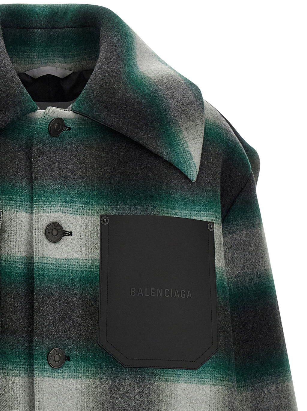 Balenciaga Bicolor Wool Full-Length Jacket