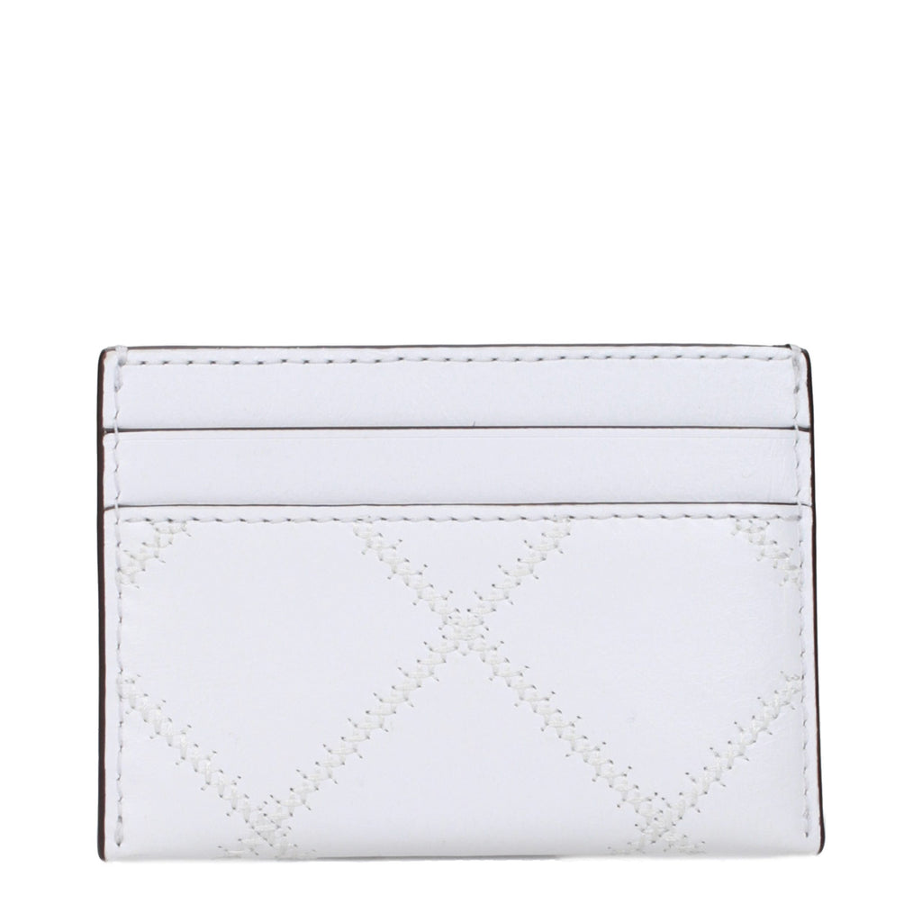 Tory Burch White Leather Cardholder