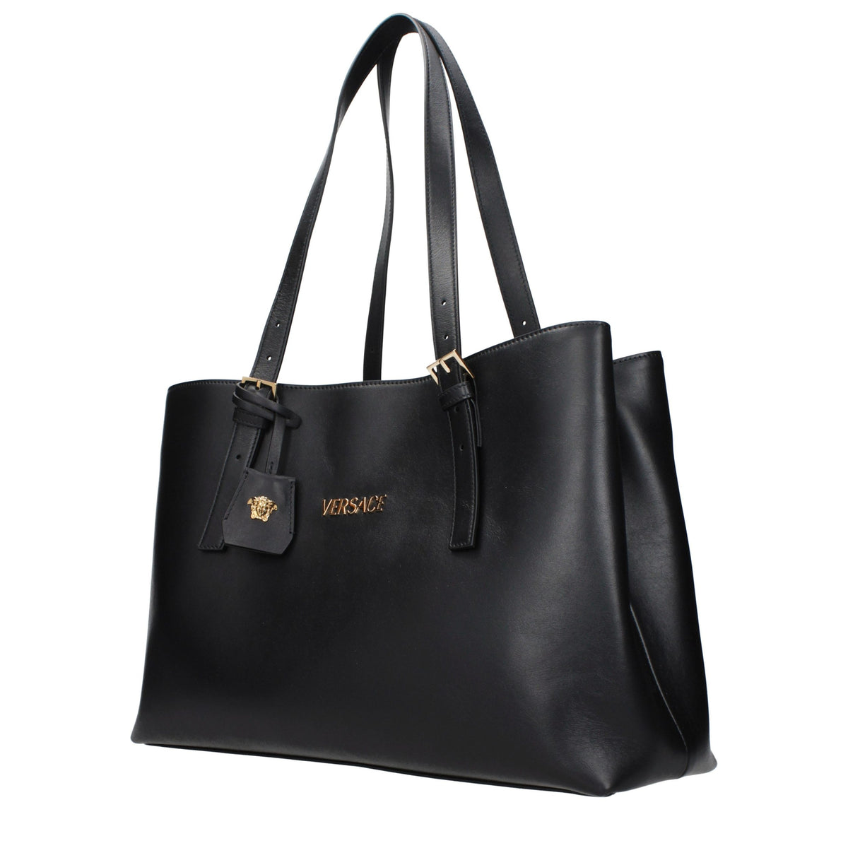 Versace Black Leather Shoulder Bag