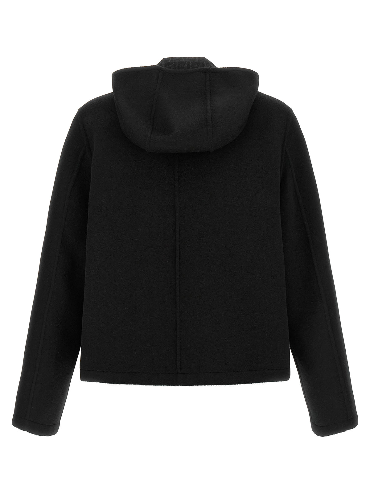 Fendi Black Virgin Wool Full-Length Jacket