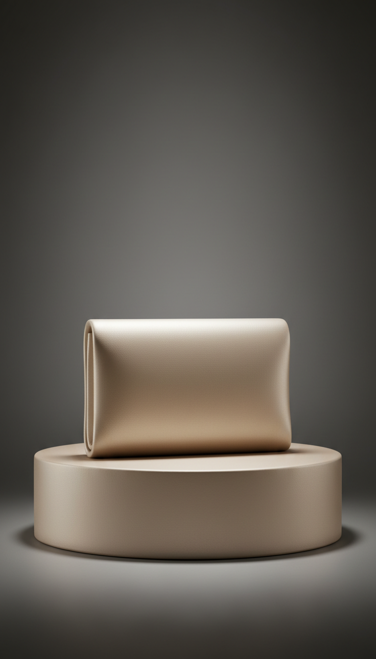 Champagne silk mini clutch