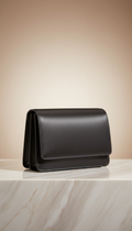 Charcoal satin evening crossbody bag