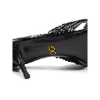 Dolce & Gabbana Black Snake Skin Platform Sandals