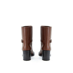 Burberry Brown Leather Ankle Boots
