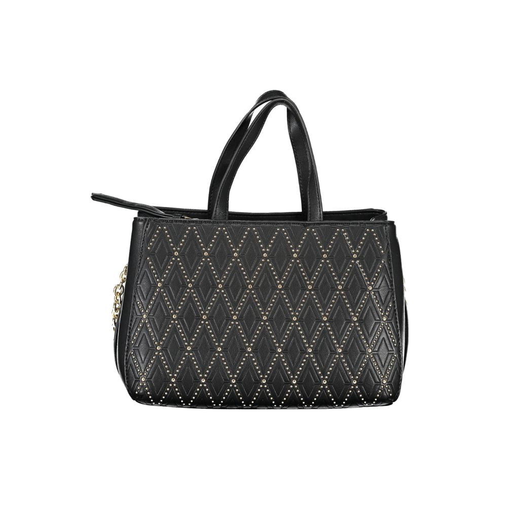 Mario Valentino Nero Poliuretano Donna Bag with Adjustable and Removable Strap
