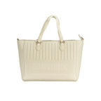 Mario Valentino White Polyurethane Womens Bag with Handles