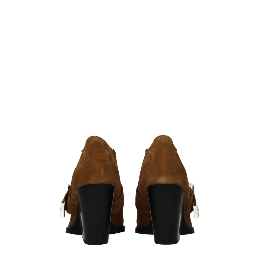 Versace Jeans Brown Leather Ankle Boots